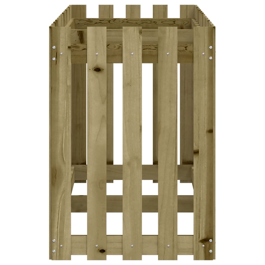 vidaXL Hochbeet Lattenzaun-Design 150x50x70 cm Kiefernholz Imprägniert
