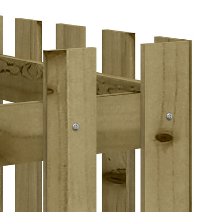 vidaXL Hochbeet Lattenzaun-Design 150x50x70 cm Kiefernholz Imprägniert
