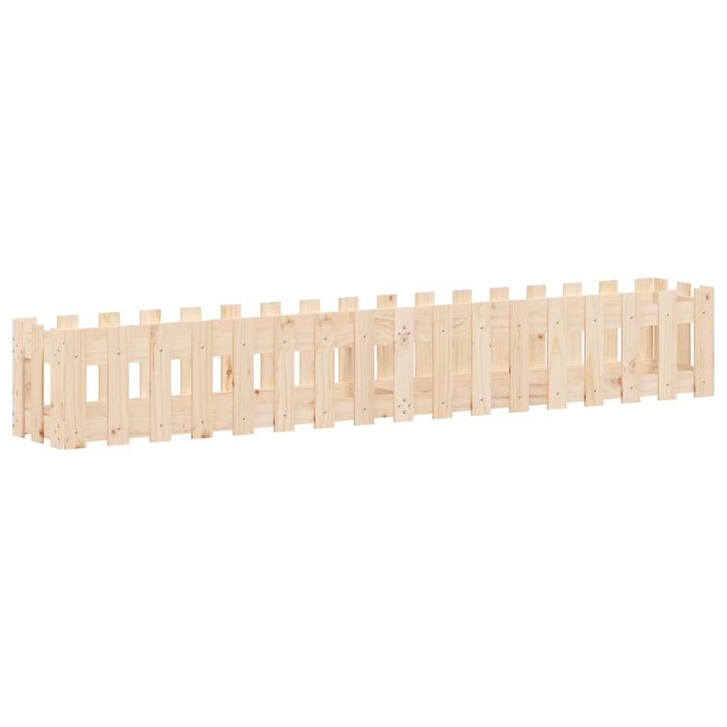 vidaXL Hochbeet Lattenzaun-Design 200x30x30 cm Massivholz Kiefer