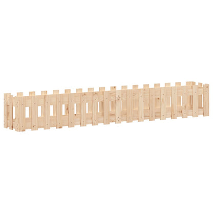 vidaXL Hochbeet Lattenzaun-Design 200x30x30 cm Massivholz Kiefer