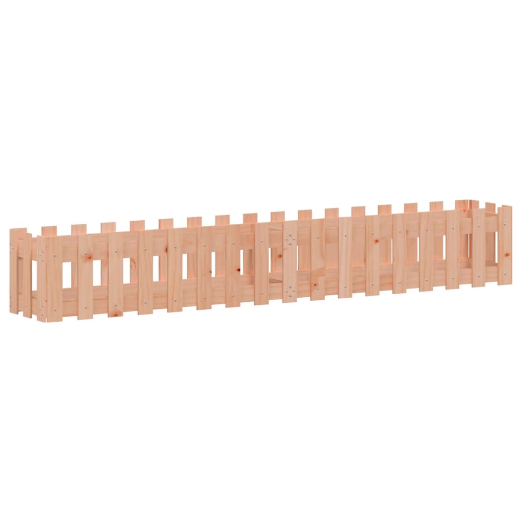 vidaXL Hochbeet Lattenzaun-Design 200x30x30 cm Massivholz Douglasie