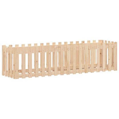 vidaXL Hochbeet Lattenzaun-Design 200x50x50 cm Massivholz Kiefer