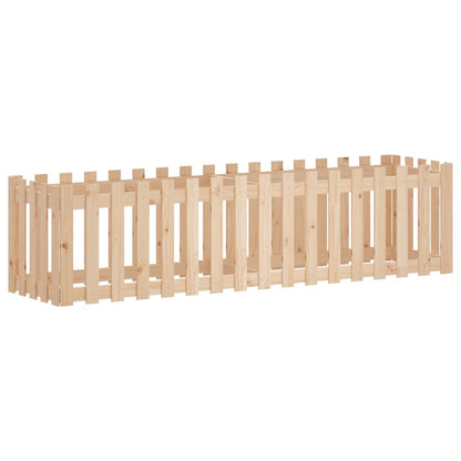 vidaXL Hochbeet Lattenzaun-Design 200x50x50 cm Massivholz Kiefer