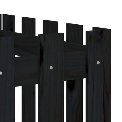 vidaXL Hochbeet Latten-Design Schwarz 200x50x50 cm Massivholz Kiefer
