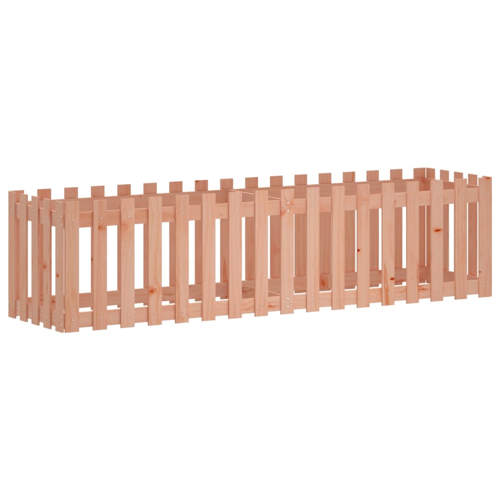 vidaXL Hochbeet Lattenzaun-Design 200x50x50 cm Massivholz Douglasie