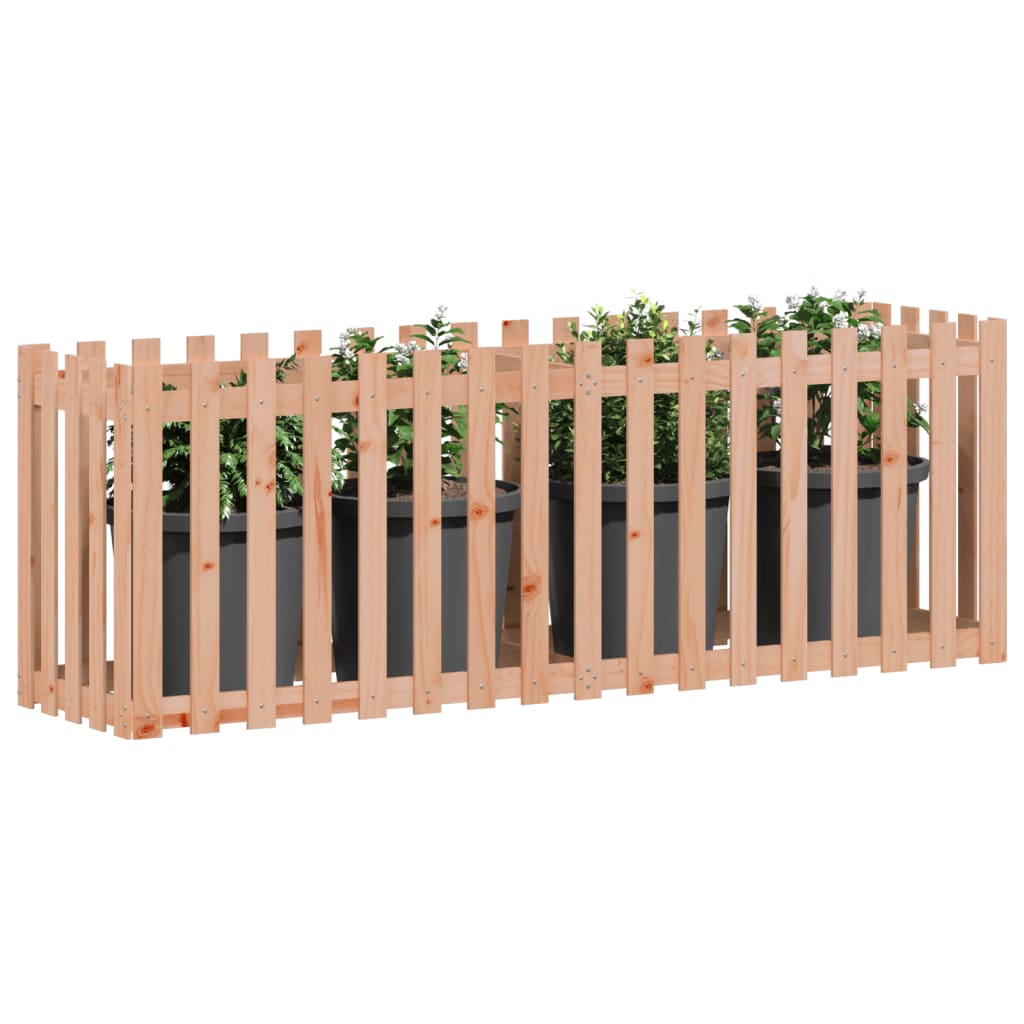 vidaXL Hochbeet Lattenzaun-Design 200x50x70 cm Massivholz Douglasie