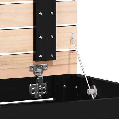 Wäschetruhe 88,5x44x76 cm Massivholz Kiefer