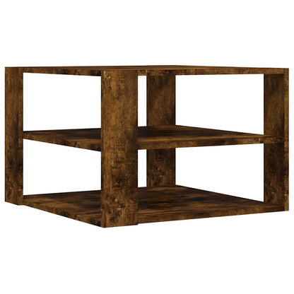 vidaXL Couchtisch Räuchereiche 58x58x40 cm Holzwerkstoff