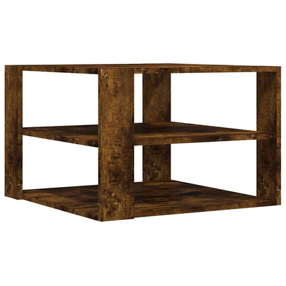 vidaXL Couchtisch Räuchereiche 58x58x40 cm Holzwerkstoff
