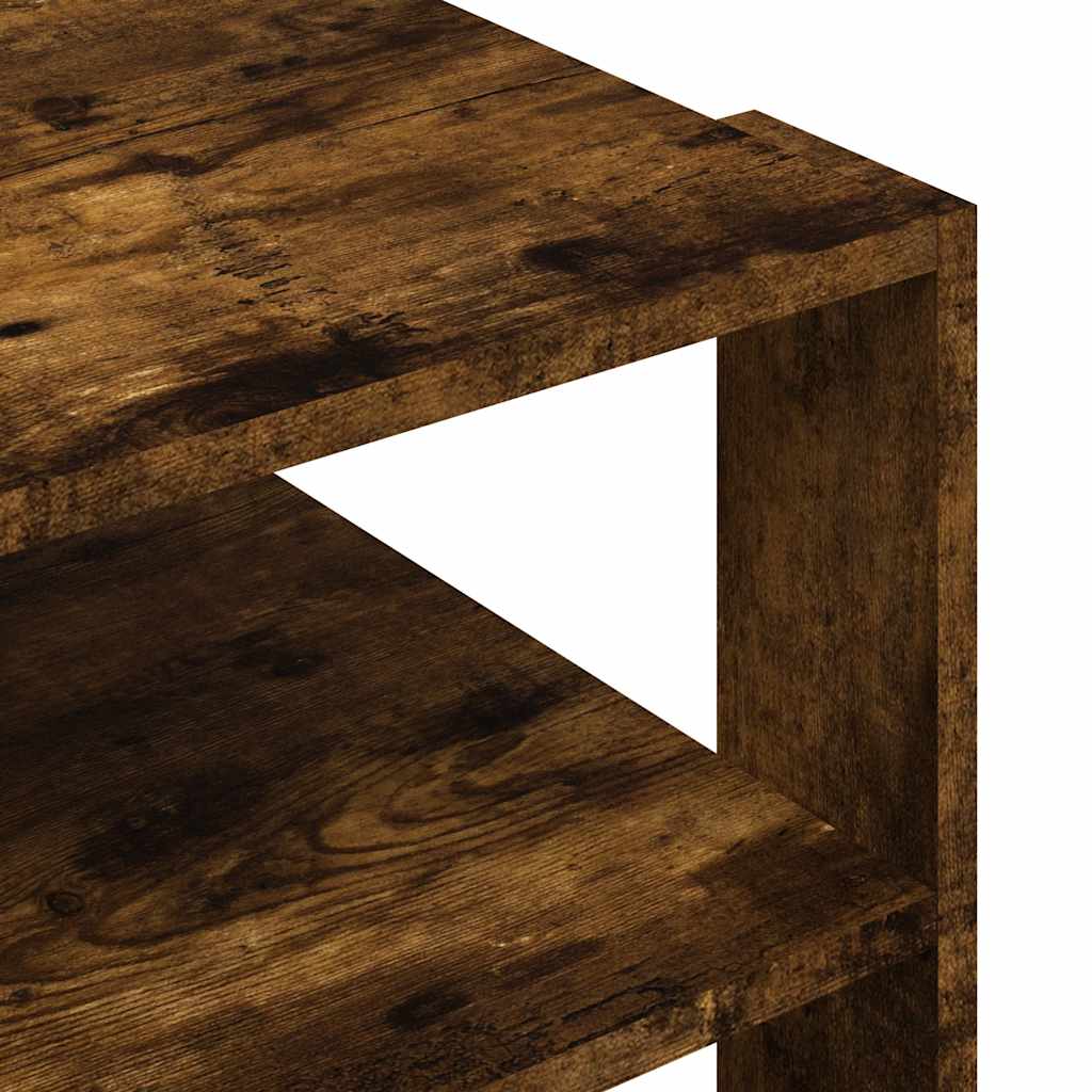 vidaXL Couchtisch Räuchereiche 58x58x40 cm Holzwerkstoff