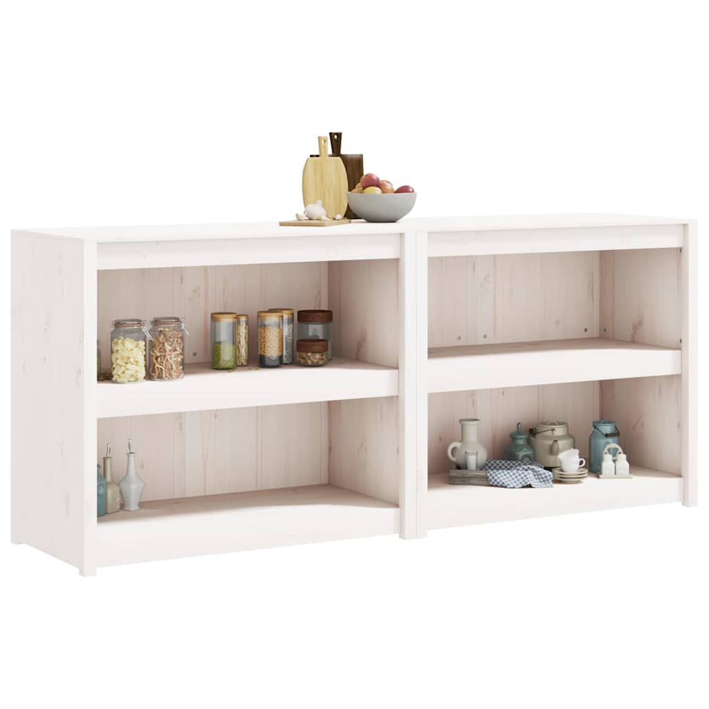vidaXL Outdoor-Küchenschränke 2 Stk. Weiß Massivholz Kiefer