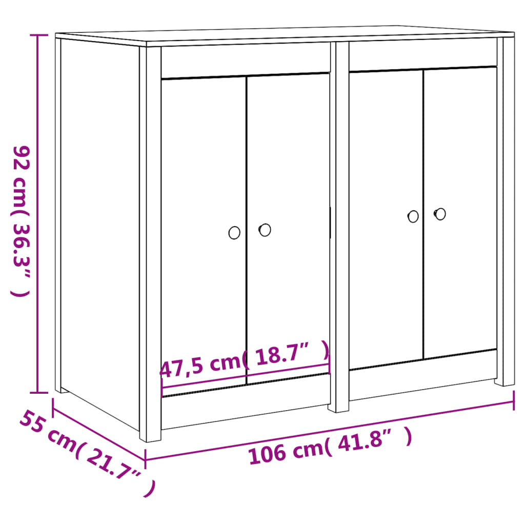 vidaXL Outdoor-Küchenschrank Massivholz Kiefer