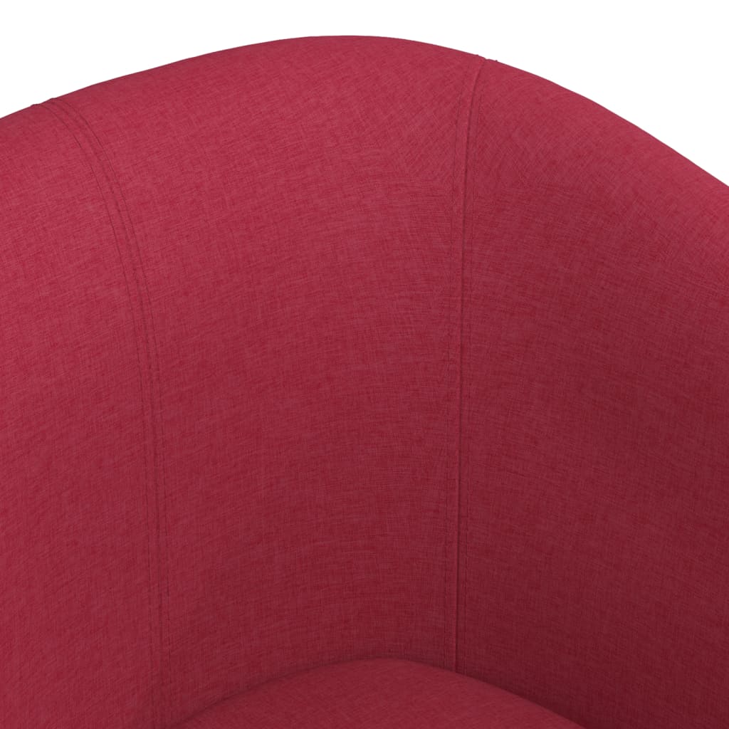 vidaXL Clubsessel Weinrot Stoff