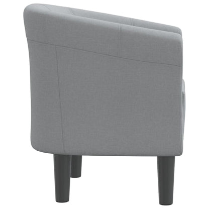 vidaXL Clubsessel Hellgrau Stoff