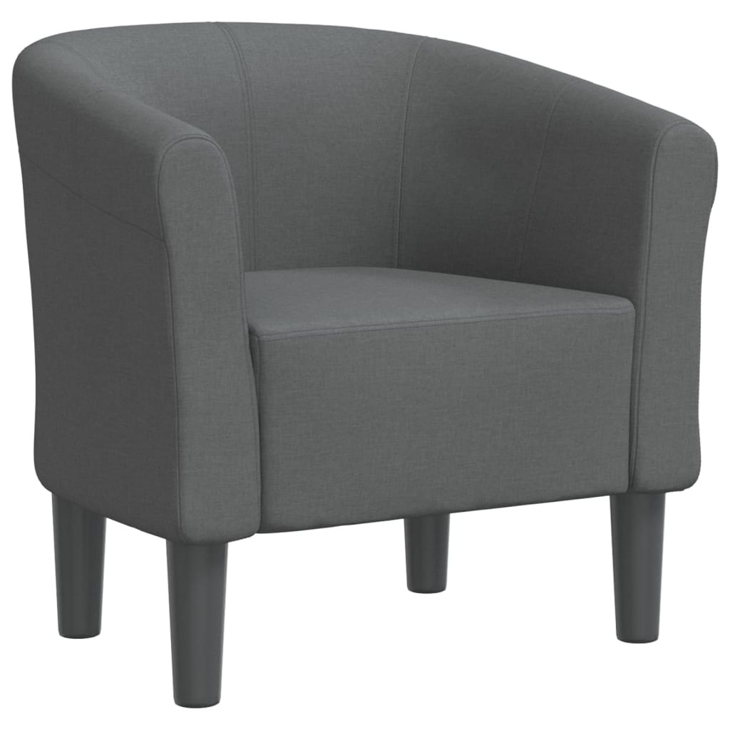 vidaXL Fauteuil club gris foncé en tissu