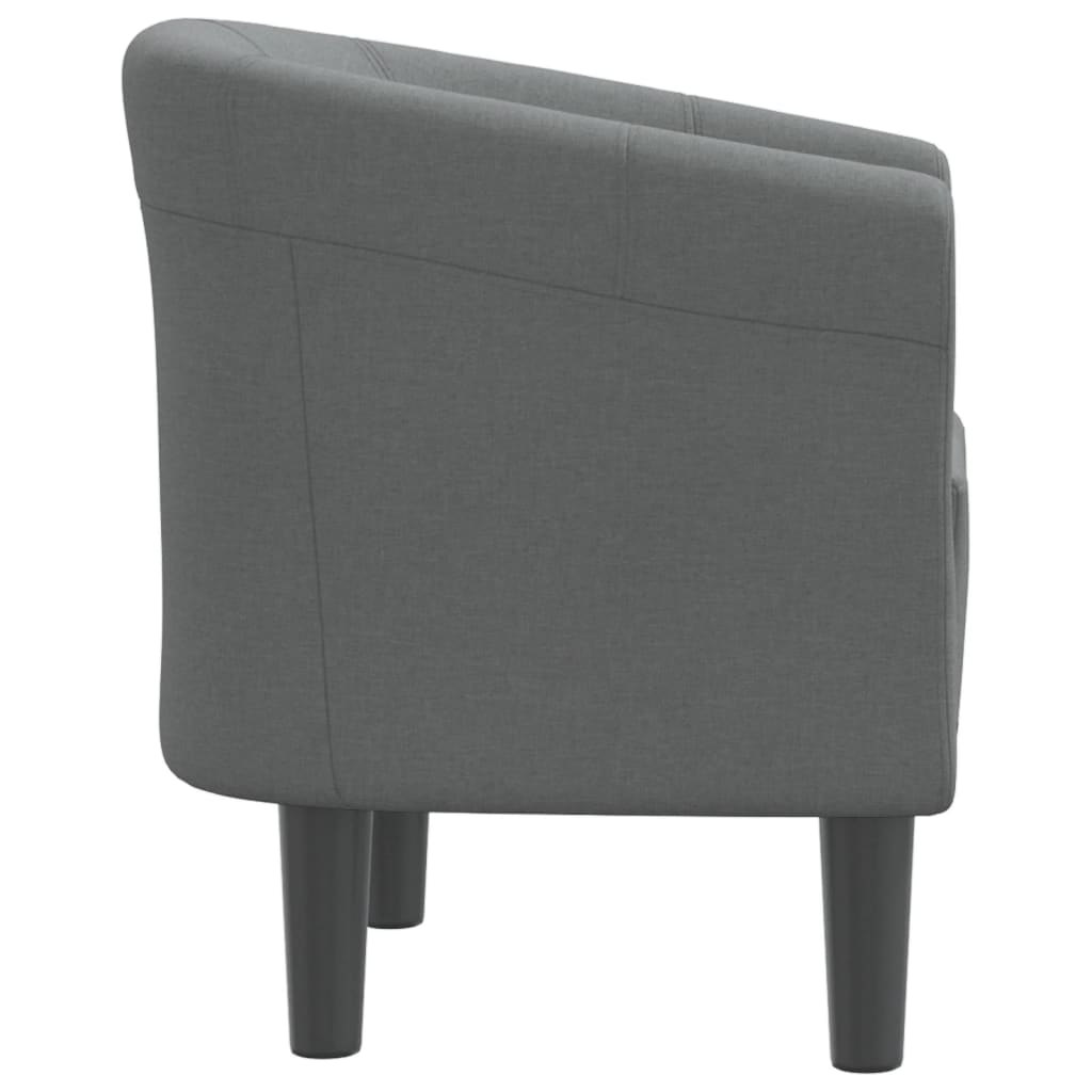 vidaXL Fauteuil club gris foncé en tissu