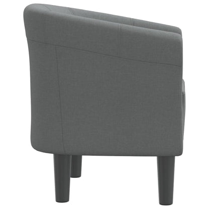 vidaXL Fauteuil club gris foncé en tissu