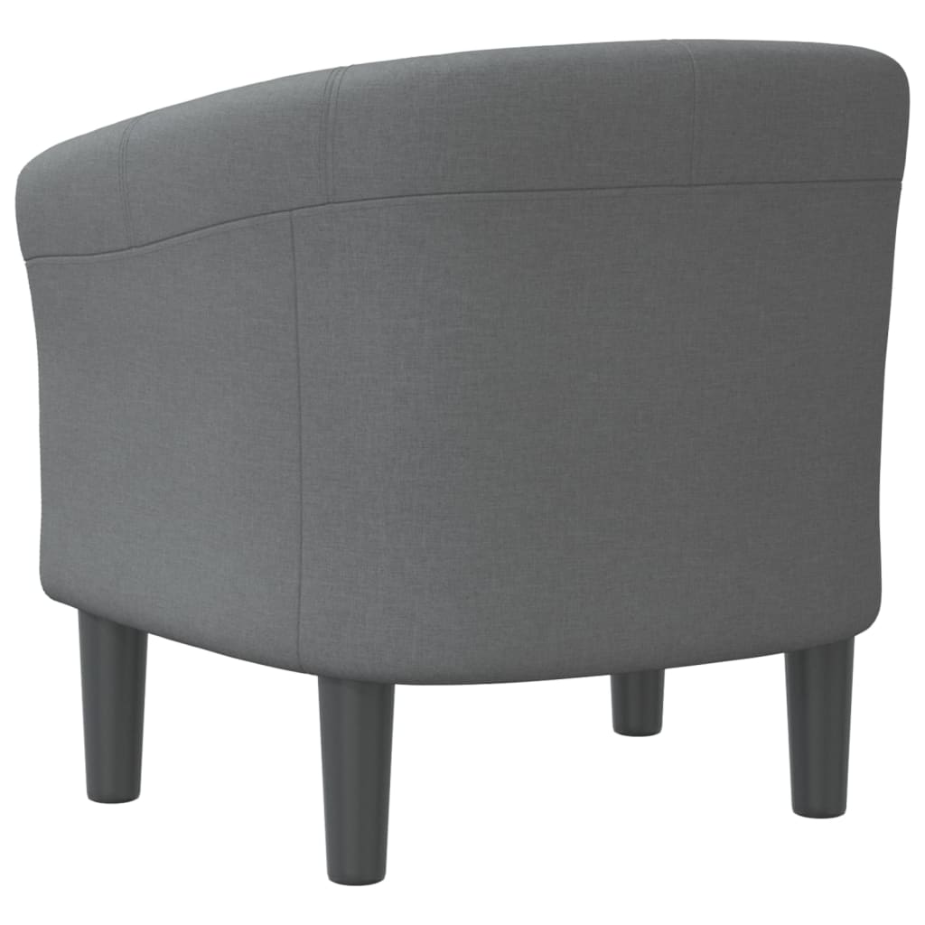 vidaXL Fauteuil club gris foncé en tissu