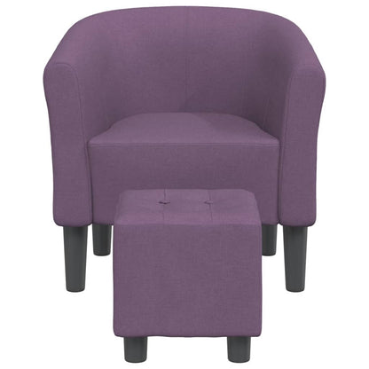 vidaXL Clubsessel mit Fußhocker Lila Stoff