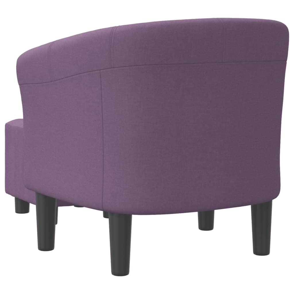 vidaXL Clubsessel mit Fußhocker Lila Stoff