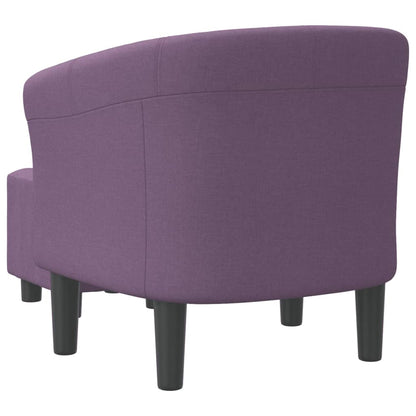 vidaXL Clubsessel mit Fußhocker Lila Stoff