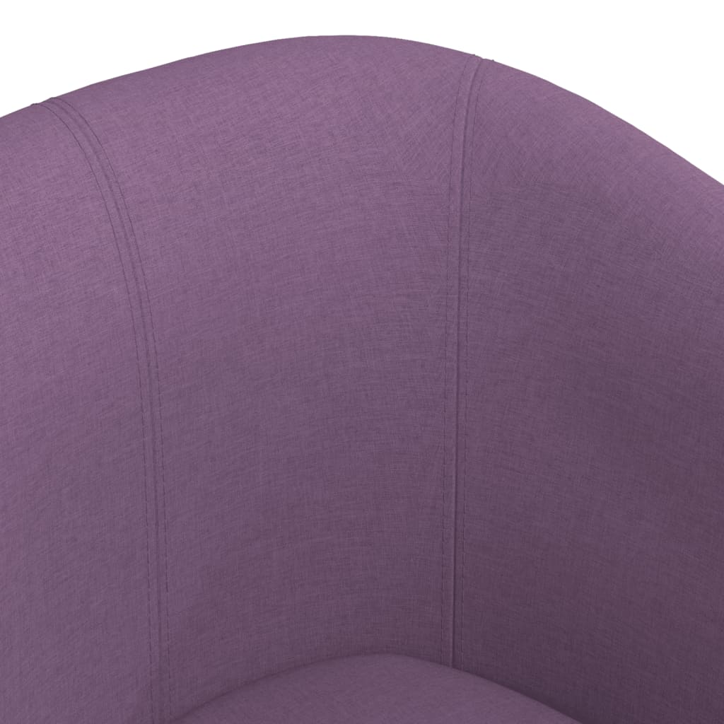 vidaXL Clubsessel mit Fußhocker Lila Stoff