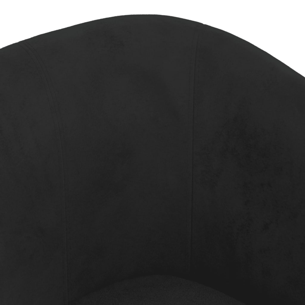 vidaXL Fauteuil club noir en velours
