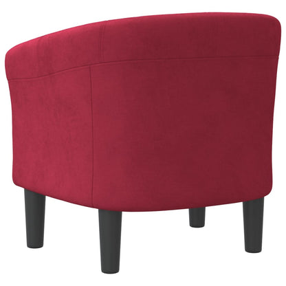 vidaXL Clubsessel Weinrot Samt