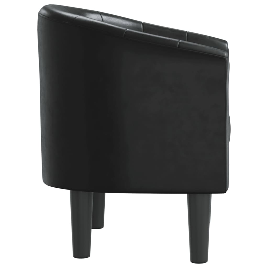 vidaXL Clubsessel Schwarz Kunstleder