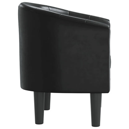 vidaXL Clubsessel Schwarz Kunstleder