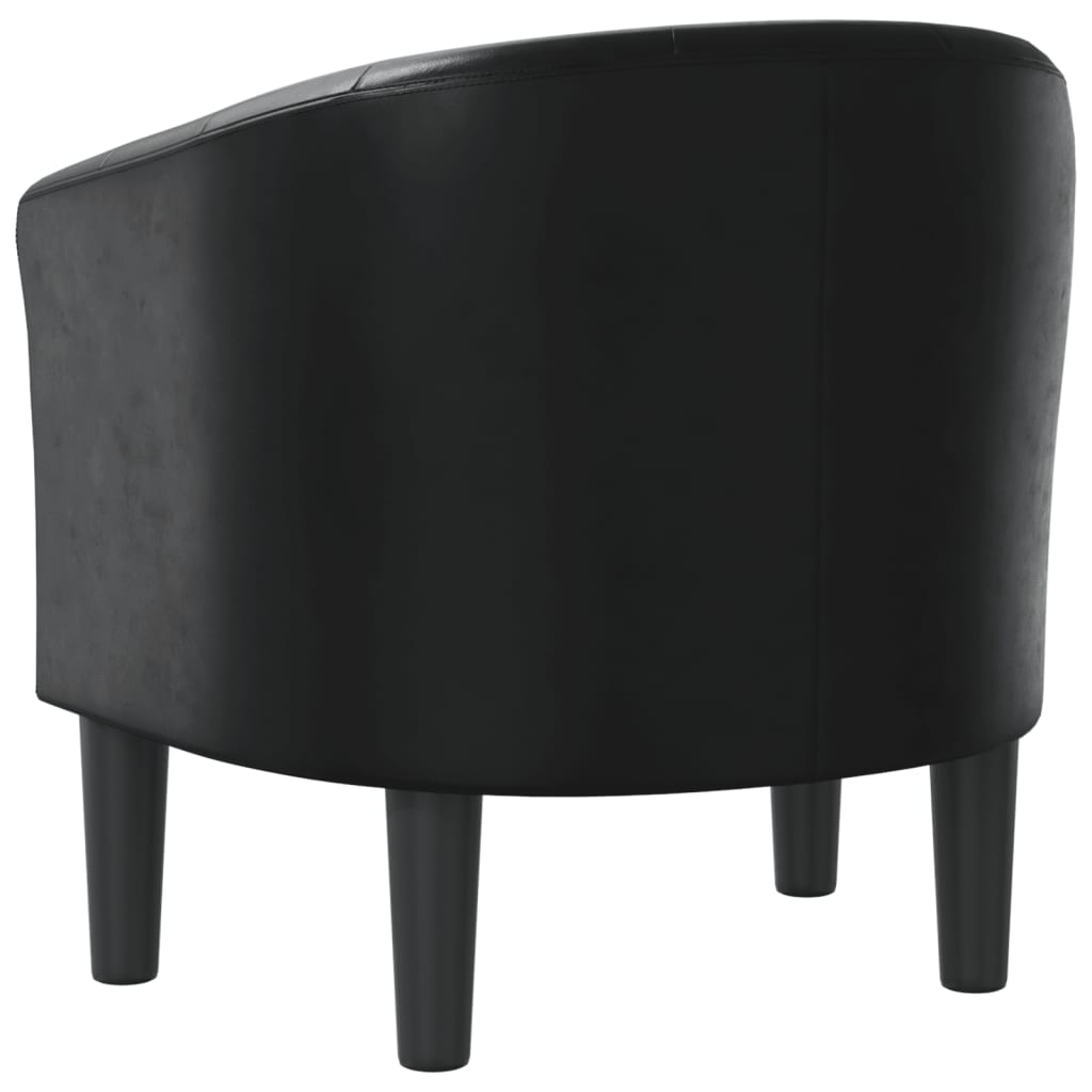 vidaXL Clubsessel Schwarz Kunstleder
