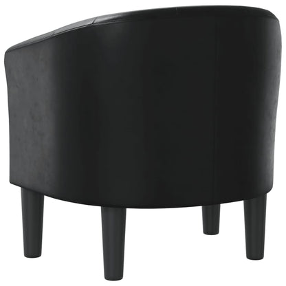 vidaXL Clubsessel Schwarz Kunstleder