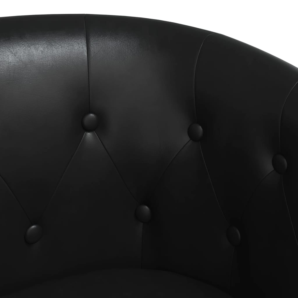 vidaXL Clubsessel Schwarz Kunstleder