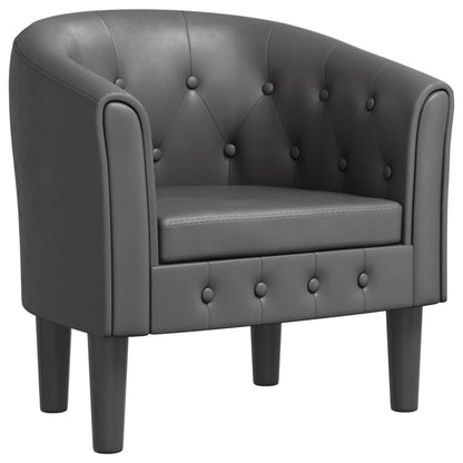 vidaXL Clubsessel Grau Kunstleder