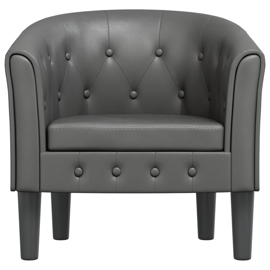vidaXL Clubsessel Grau Kunstleder