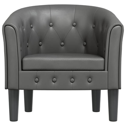 vidaXL Clubsessel Grau Kunstleder