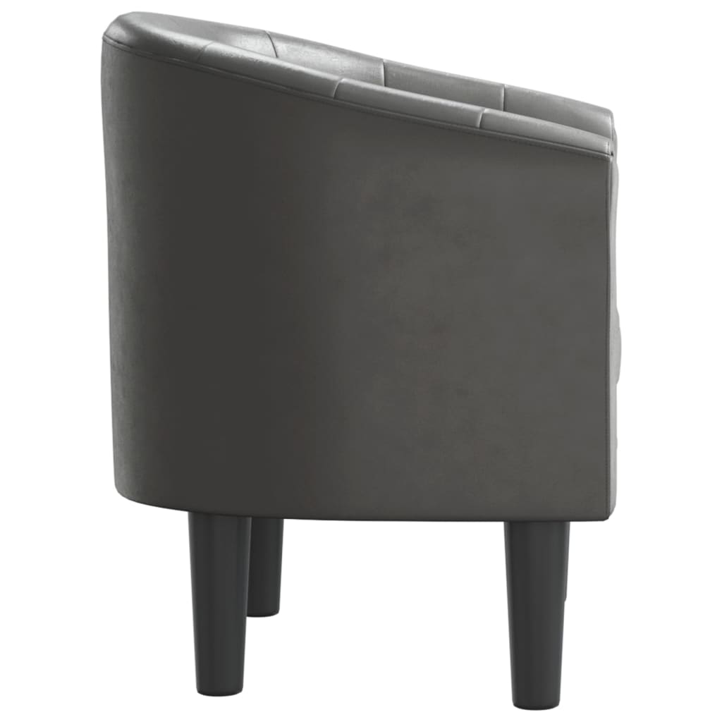 vidaXL Clubsessel Grau Kunstleder