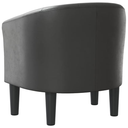 vidaXL Clubsessel Grau Kunstleder