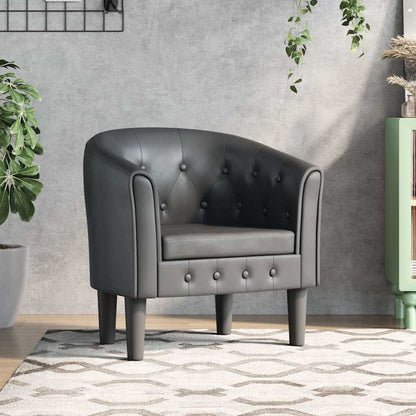vidaXL Clubsessel Grau Kunstleder