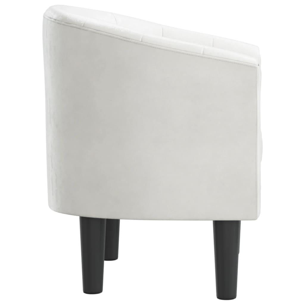 vidaXL Clubsessel Weiß Kunstleder