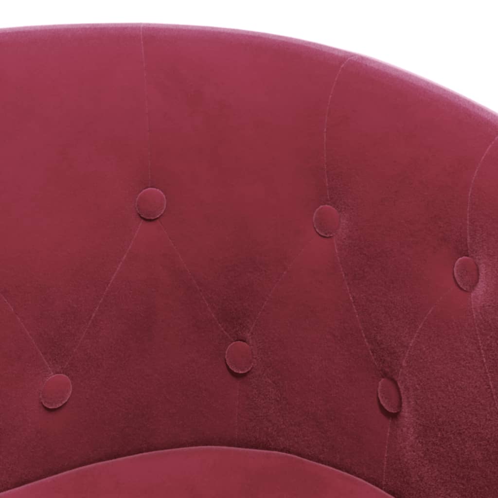 vidaXL Clubsessel Weinrot Samt