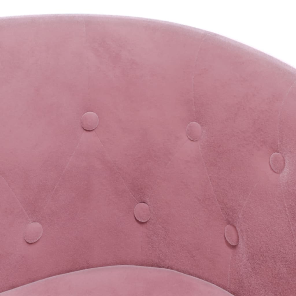 vidaXL Clubsessel mit Fußhocker Rosa Samt