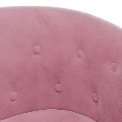 vidaXL Clubsessel mit Fußhocker Rosa Samt