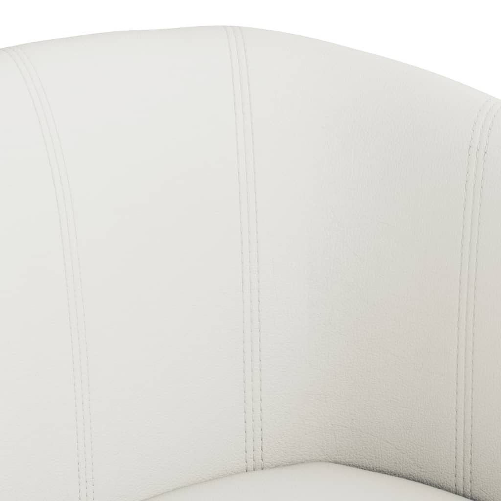 vidaXL Clubsessel Weiß Kunstleder