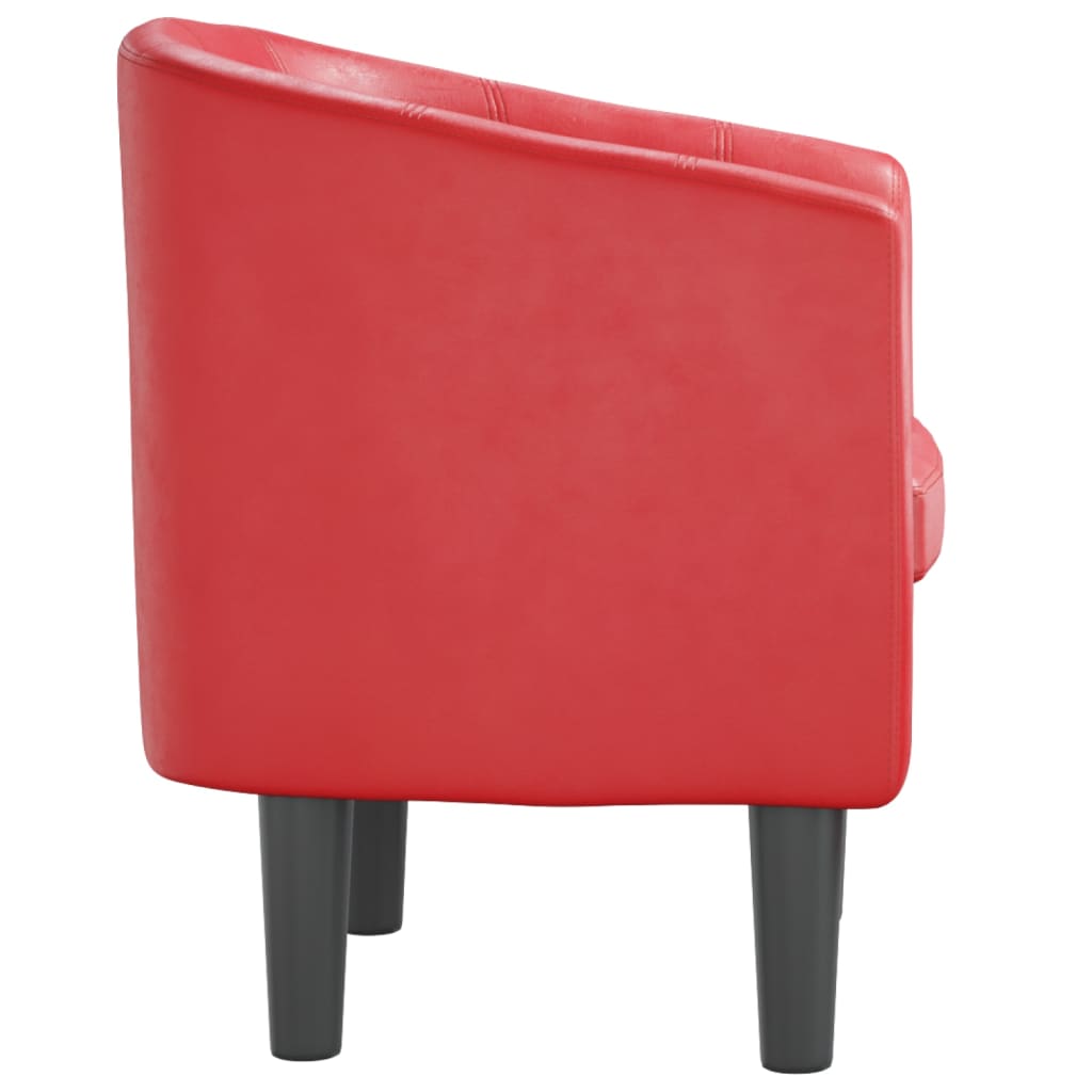 vidaXL Clubsessel Rot Kunstleder