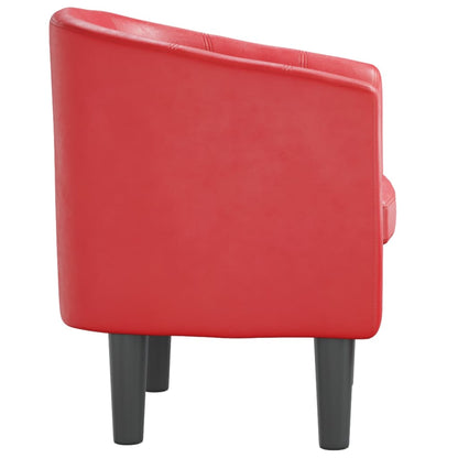 vidaXL Clubsessel Rot Kunstleder