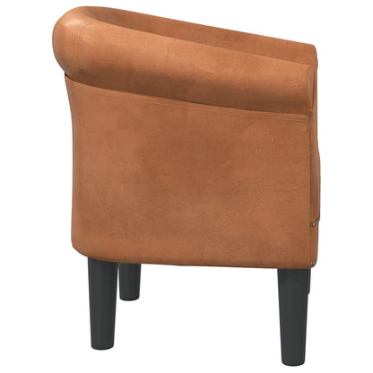 vidaXL Clubsessel Braun Kunstleder