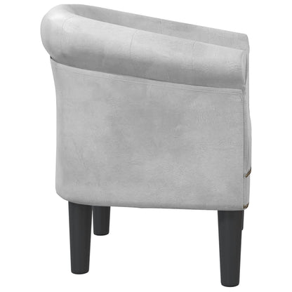 vidaXL Clubsessel Silbern Kunstleder