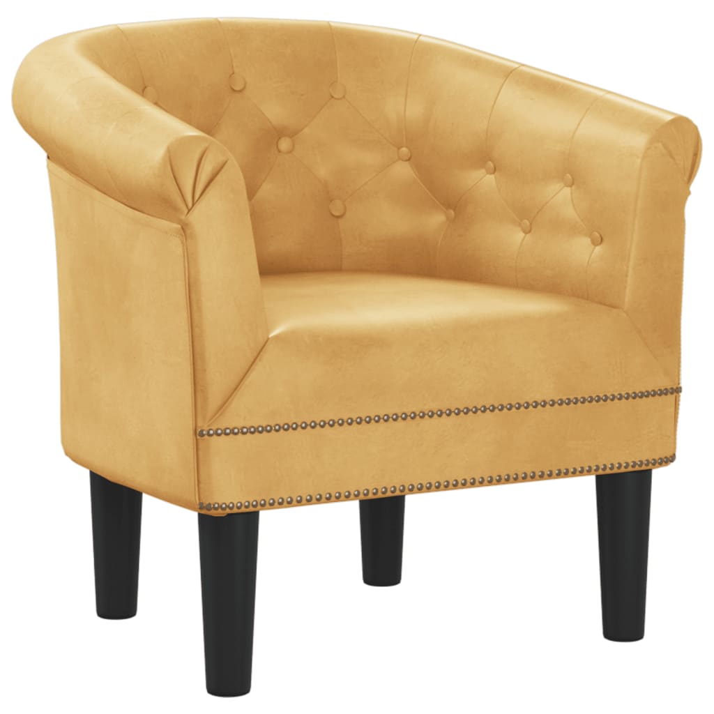 vidaXL Clubsessel Gold Kunstleder