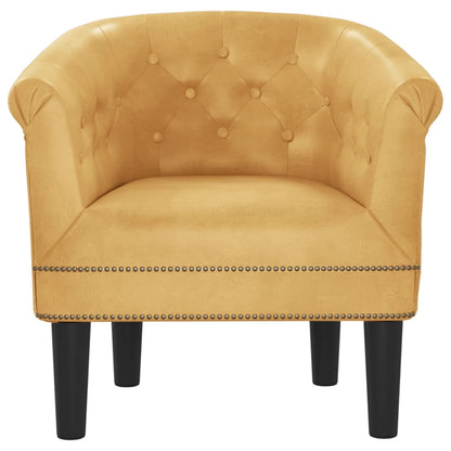 vidaXL Clubsessel Gold Kunstleder